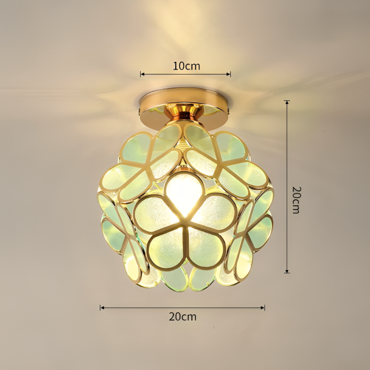 Retro Flower PVC Flush Mount Ceiling Light