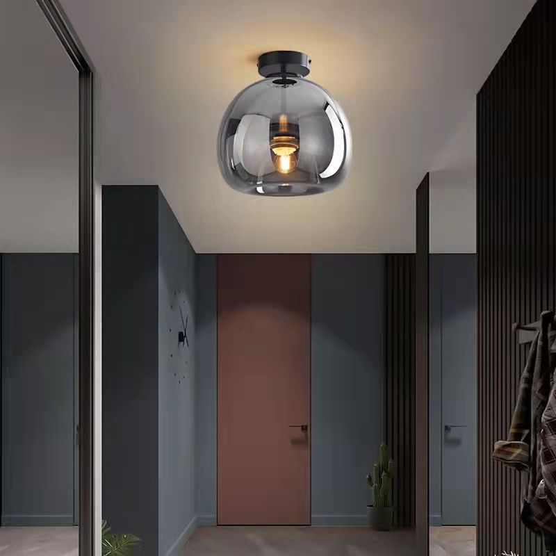 Nordic Glass Ball Ceiling Light | Semi-Flush Mount