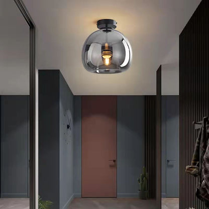 Nordic Glass Ball Semi-Flush Ceiling Light