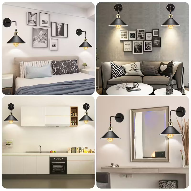 Oil-Rubbed Industrial Metal Wall Sconce