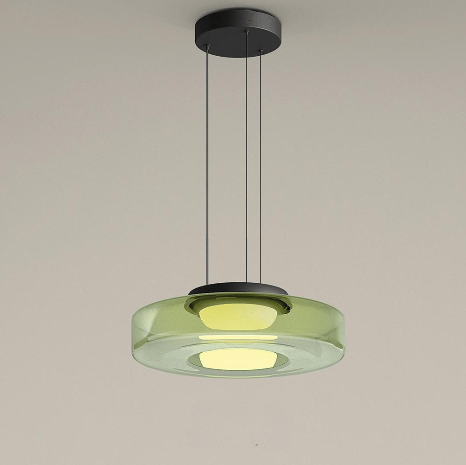 Bauhaus Glass Pendant Light | Modern Layered LED Hanging Lamp