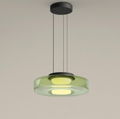 Bauhaus Glass Pendant Light | Modern Layered LED Hanging Lamp