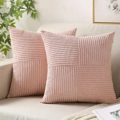 Striped Corduroy Cushion Cover