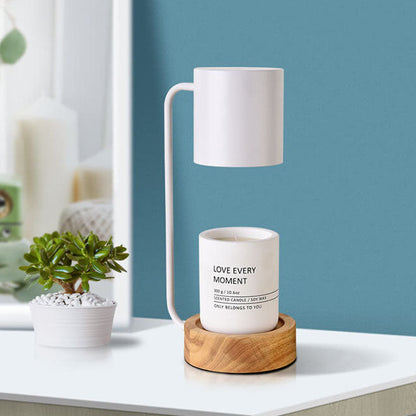 Japanese Minimalist Wooden Candle Warmer Lamp