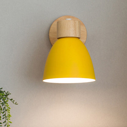 Wood and Iron Macaron Wall Sconce