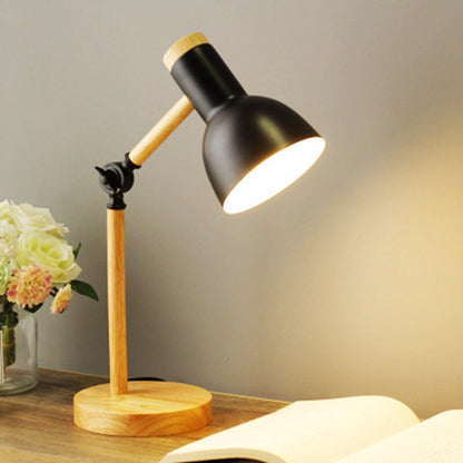 Nordic Wood Arm LED Desk Lamp