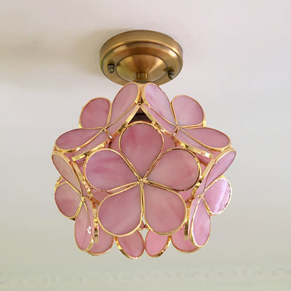 Retro Flower PVC Flush Mount Ceiling Light