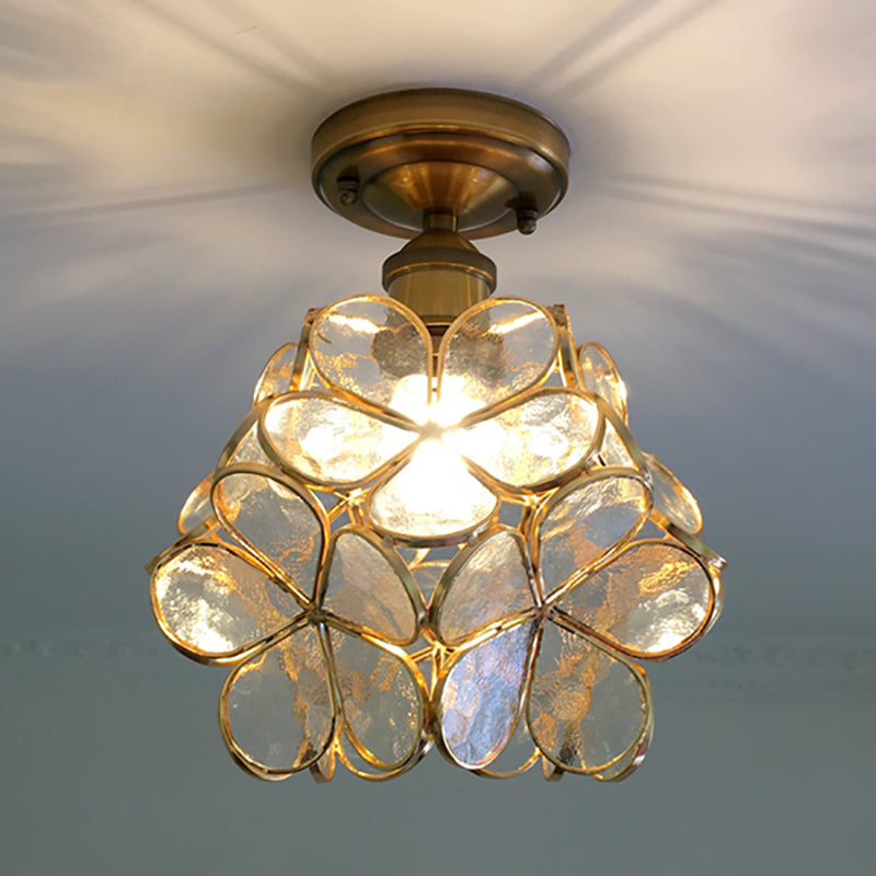 Retro Flower PVC Flush Mount Ceiling Light