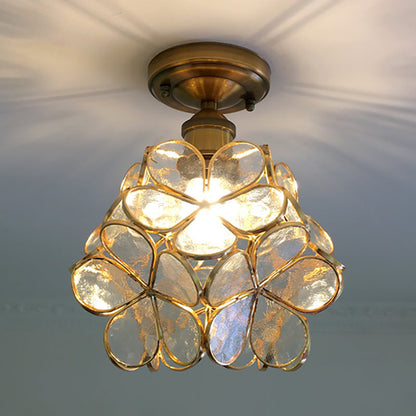Retro Flower PVC Flush Mount Ceiling Light