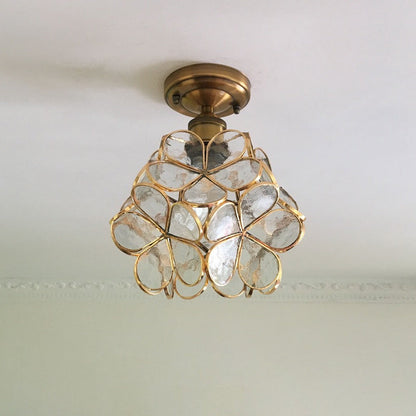 Retro Flower PVC Flush Mount Ceiling Light