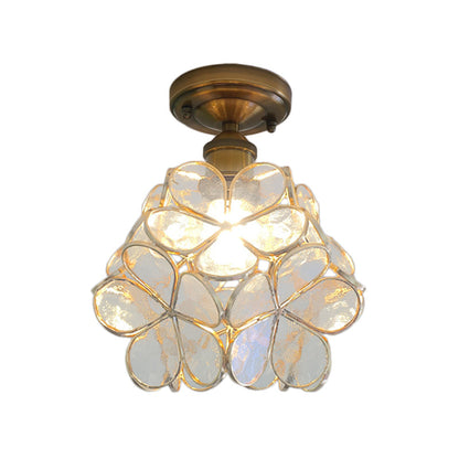 Retro Flower PVC Flush Mount Ceiling Light