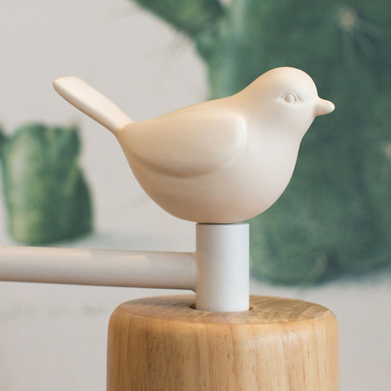 Nordic Wooden Bird Wall Lamp | LED Bedside Wall Sconce