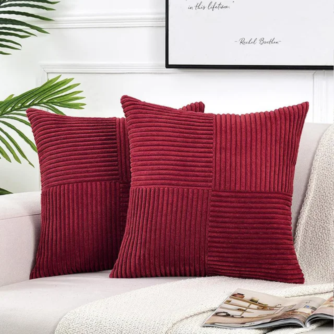 Striped Corduroy Cushion Cover