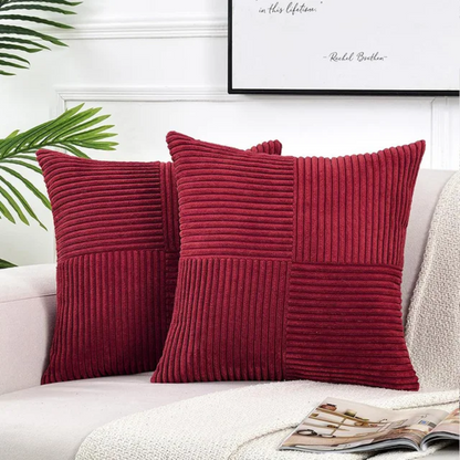 Striped Corduroy Cushion Cover