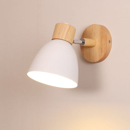 Wood and Iron Macaron Wall Sconce