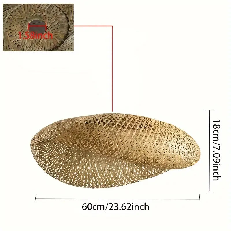 BambooBoho Handwoven Bamboo Pendant Lampshade