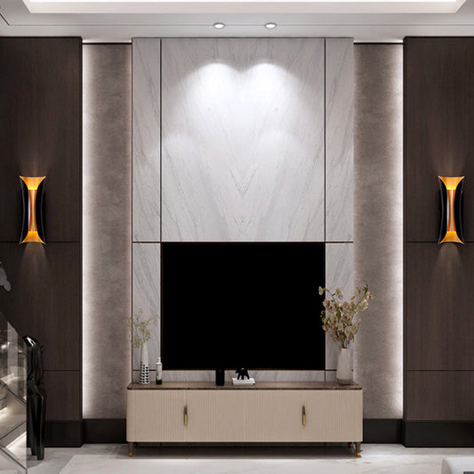 Modern Curl Black Metal Wall Sconce