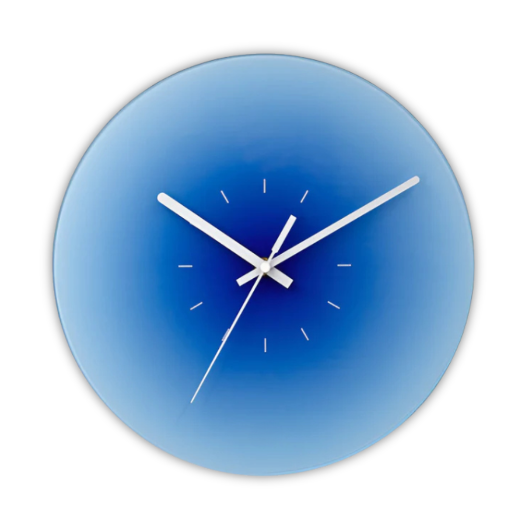 Sunset Glass Wall Clock | Modern Gradient Design
