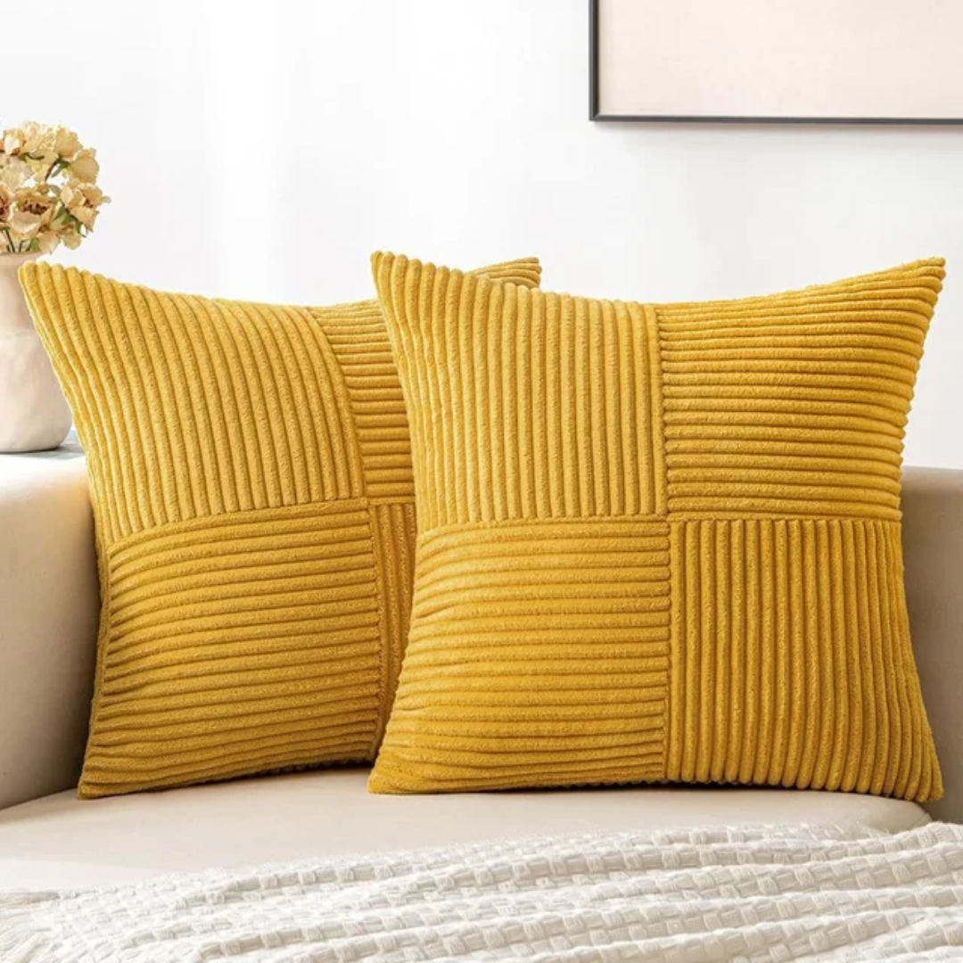 Striped Corduroy Cushion Cover