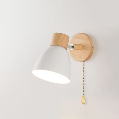 Wood and Iron Macaron Wall Sconce