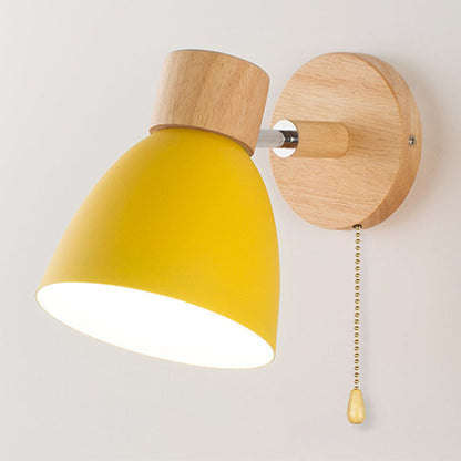 Wood and Iron Macaron Wall Sconce