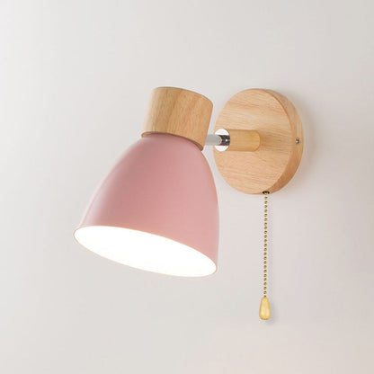 Wood and Iron Macaron Wall Sconce