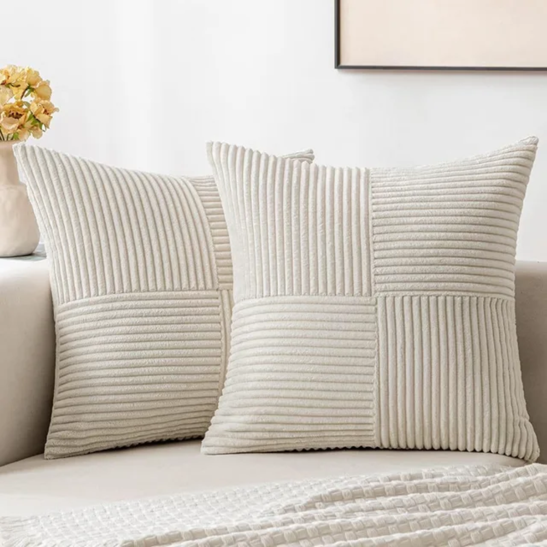 Striped Corduroy Cushion Cover
