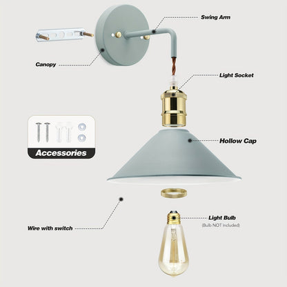 Oil-Rubbed Industrial Metal Wall Sconce