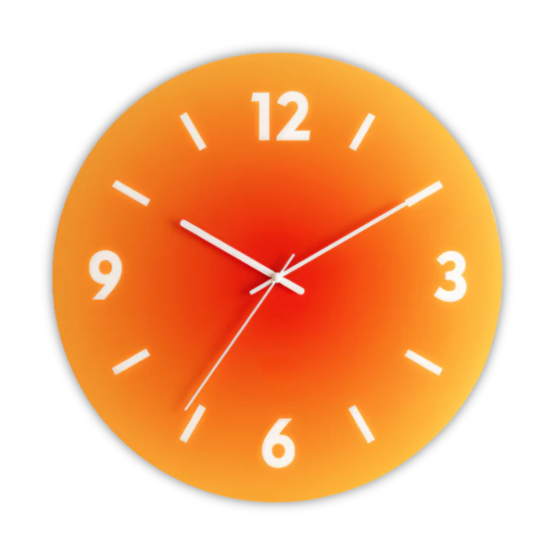 Sunset Glass Wall Clock | Modern Gradient Design