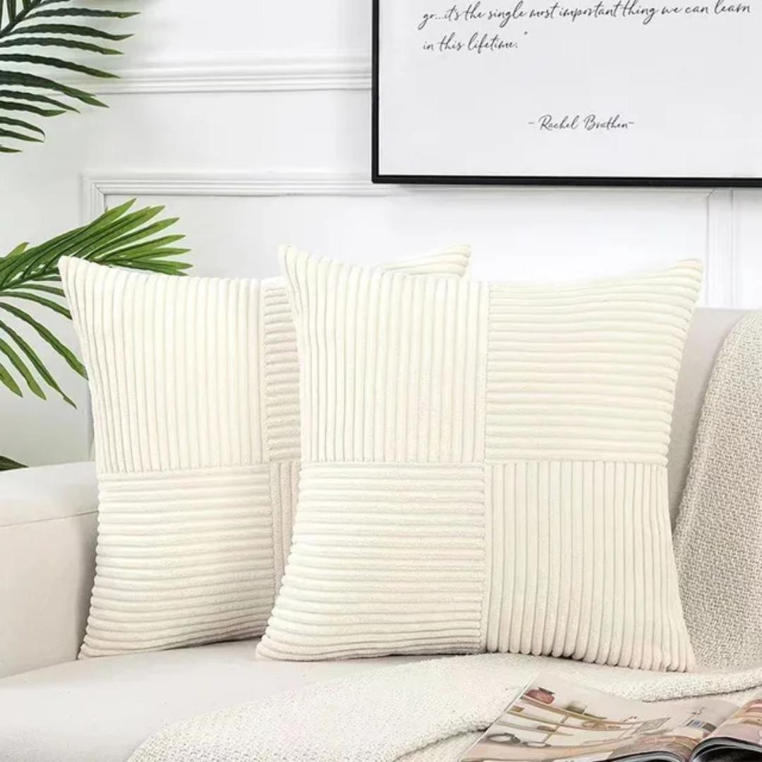 Striped Corduroy Cushion Cover