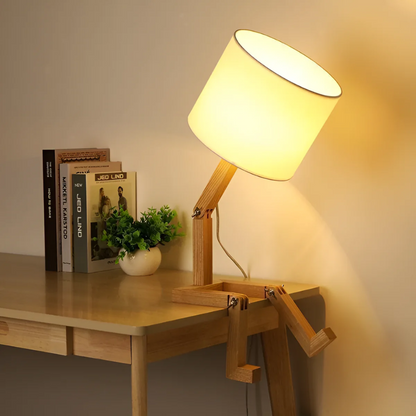 Rilna Table Lamp | Flexible Wooden Design Light