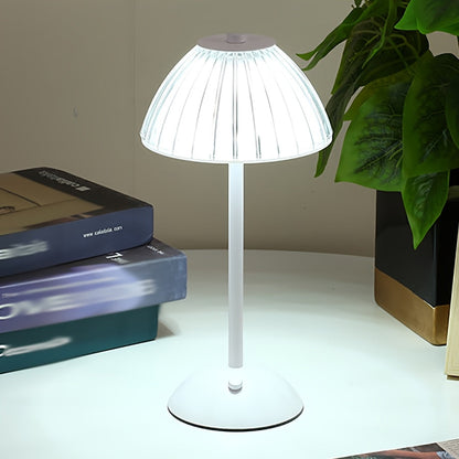 Golden Touch Ribbed Acrylic Rechargeable Lamp