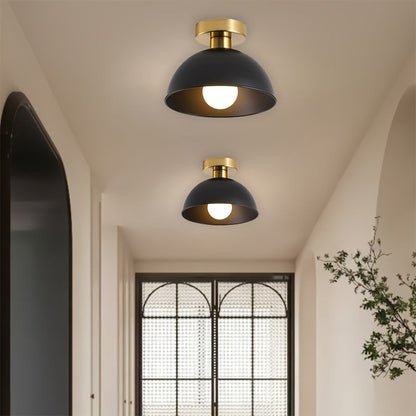 Modern Semi-Flush Ceiling Lamp | Matte Metal Finish