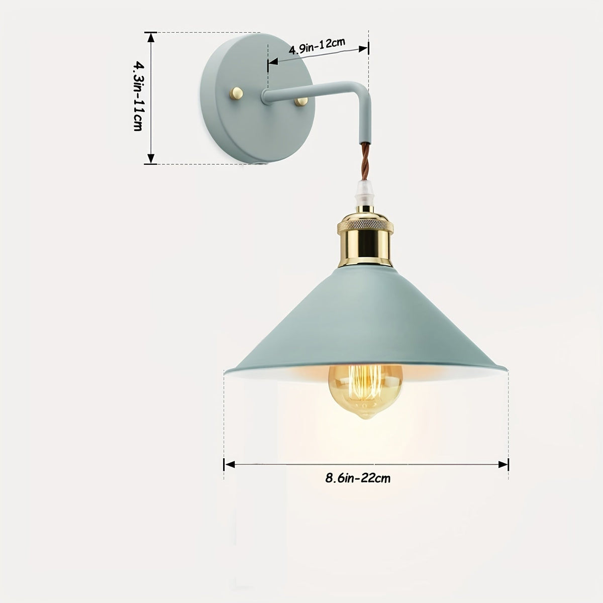Oil-Rubbed Industrial Metal Wall Sconce