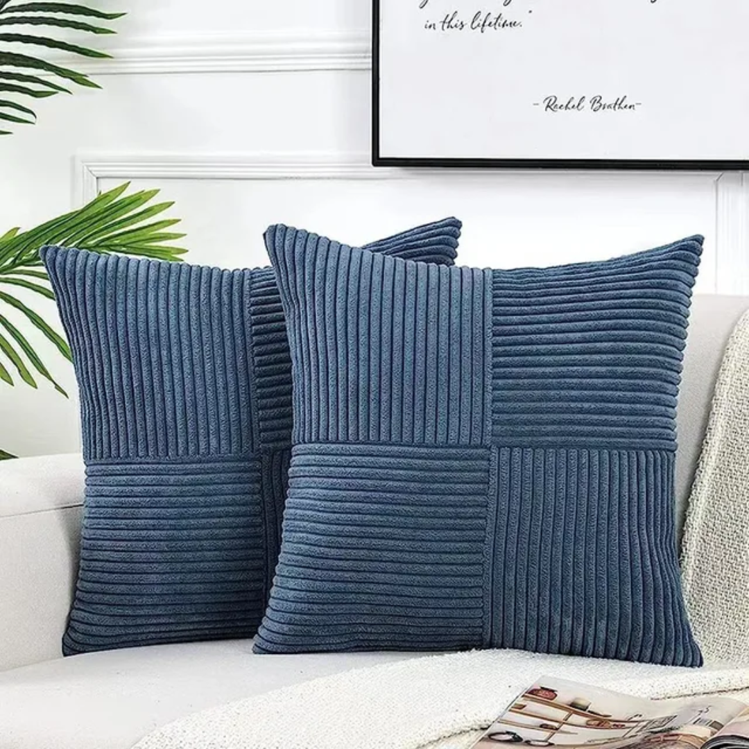 Striped Corduroy Cushion Cover