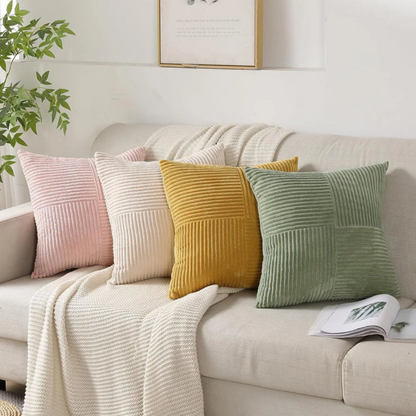 Striped Corduroy Cushion Cover