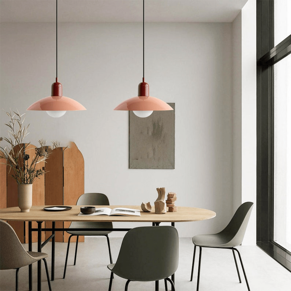 Macaron Bauhaus Iron Dome Pendant Light