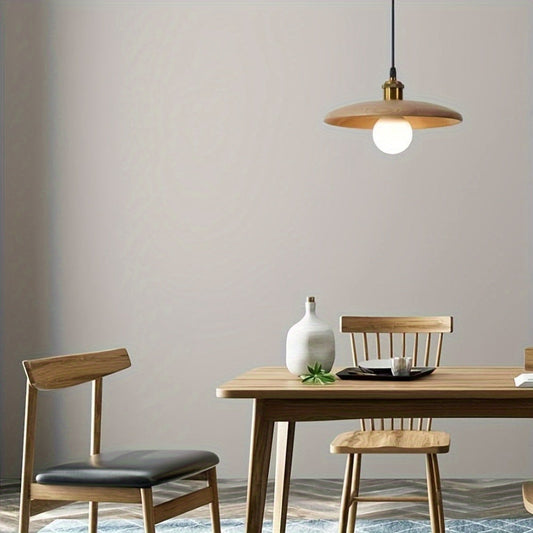 Nordic Solid Wood Semi-Flush Pendant
