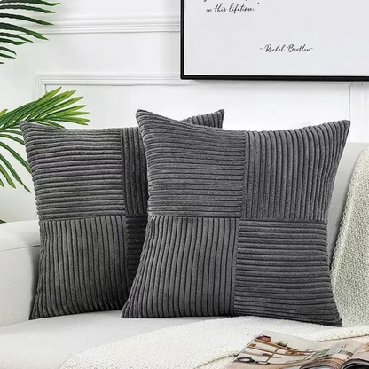 Striped Corduroy Cushion Cover