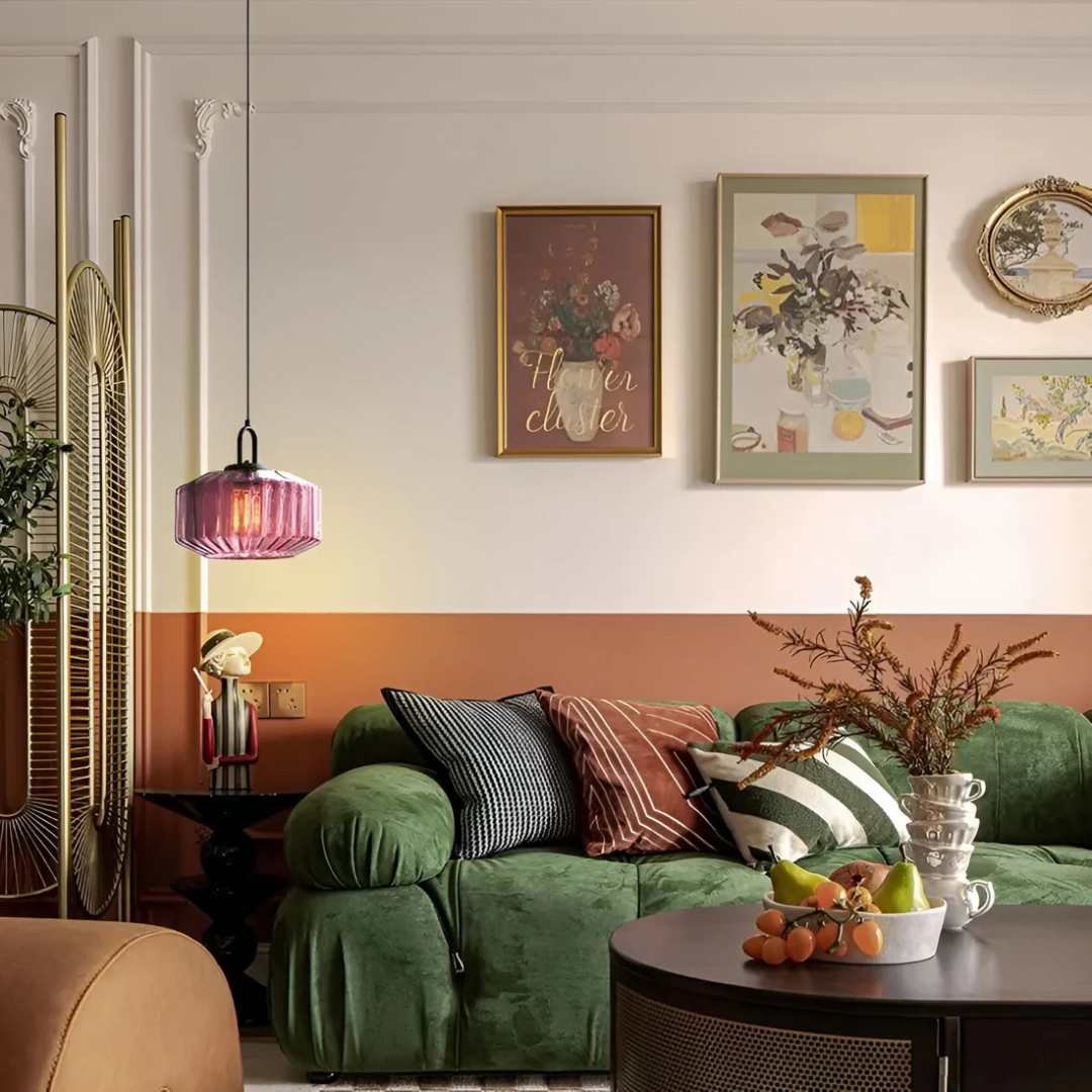 Mireta Retro Tinted Glass Pendant Light