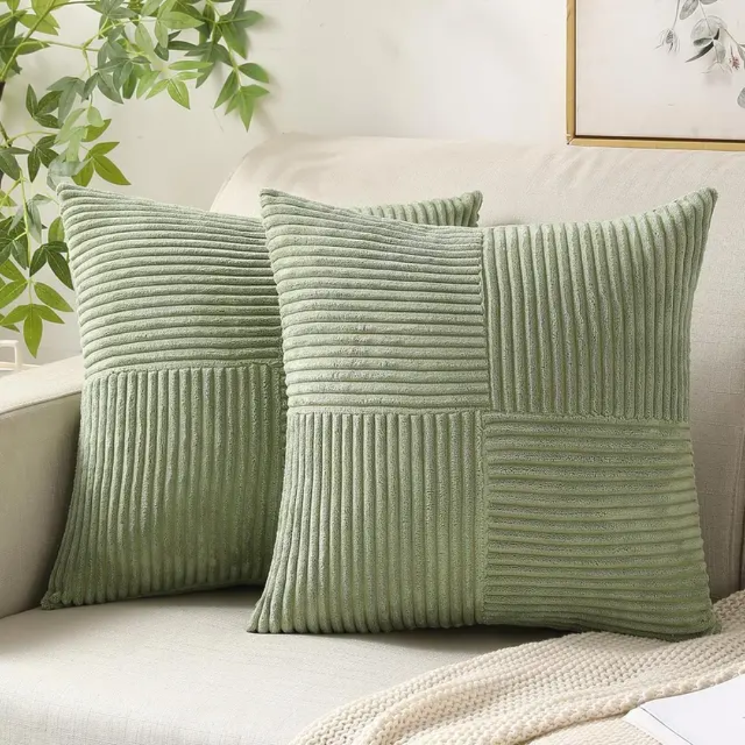 Striped Corduroy Cushion Cover