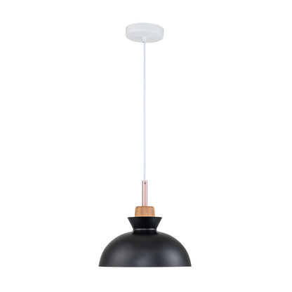 Modern Single Pendant Dome Light | Scandinavian Metal Hanging Lamp