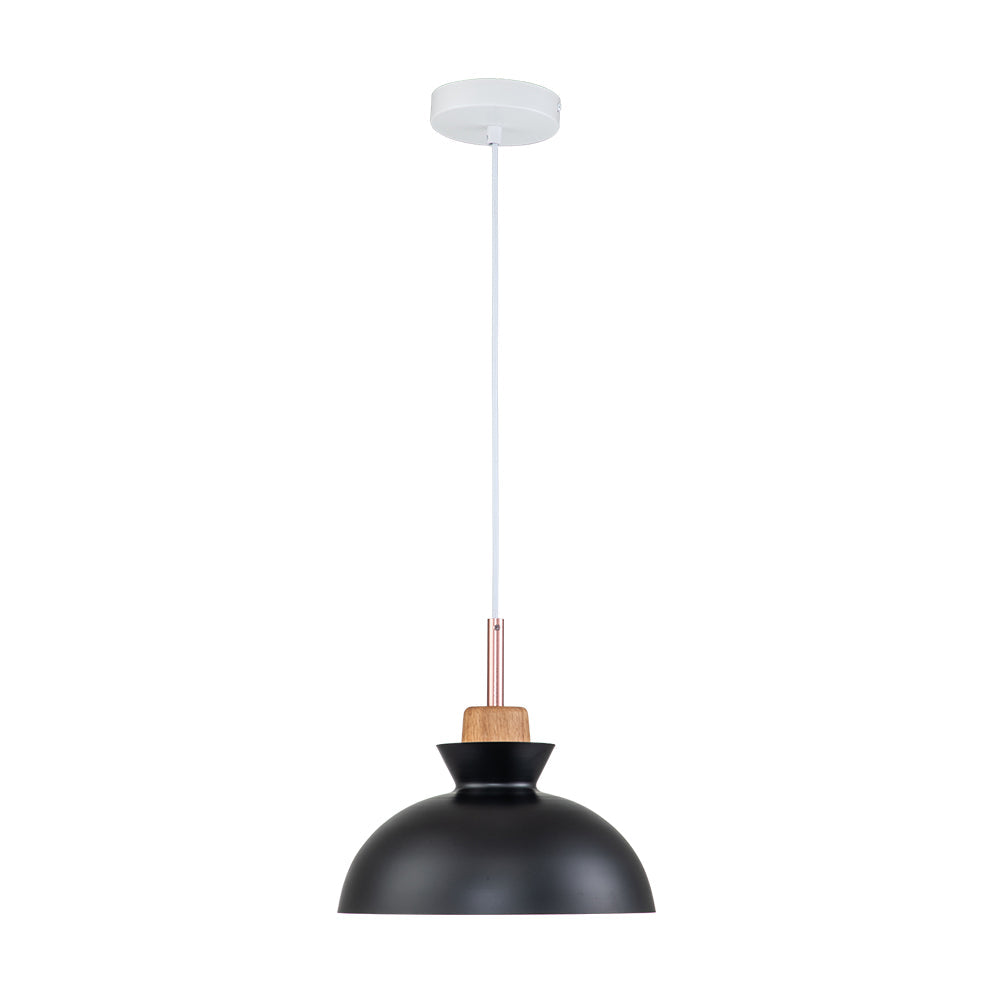 Modern Single Pendant Dome Light | Scandinavian Metal Hanging Lamp