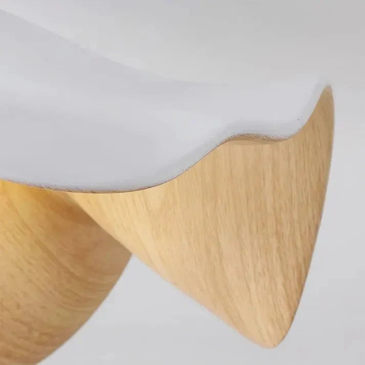 Scandinavian Wooden Lotus Resin Ceiling Light