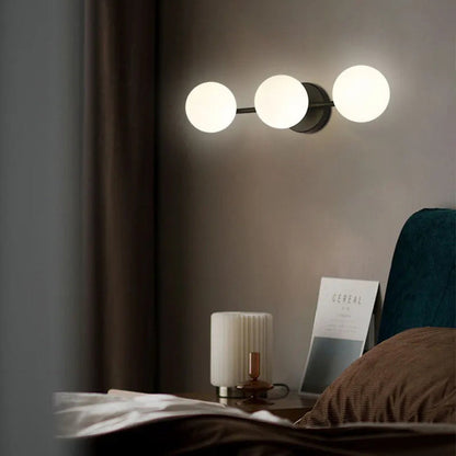 Triple Globe Frosted Glass Wall Light