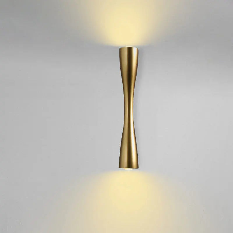 Gold Up and Down Waterproof Wall Light