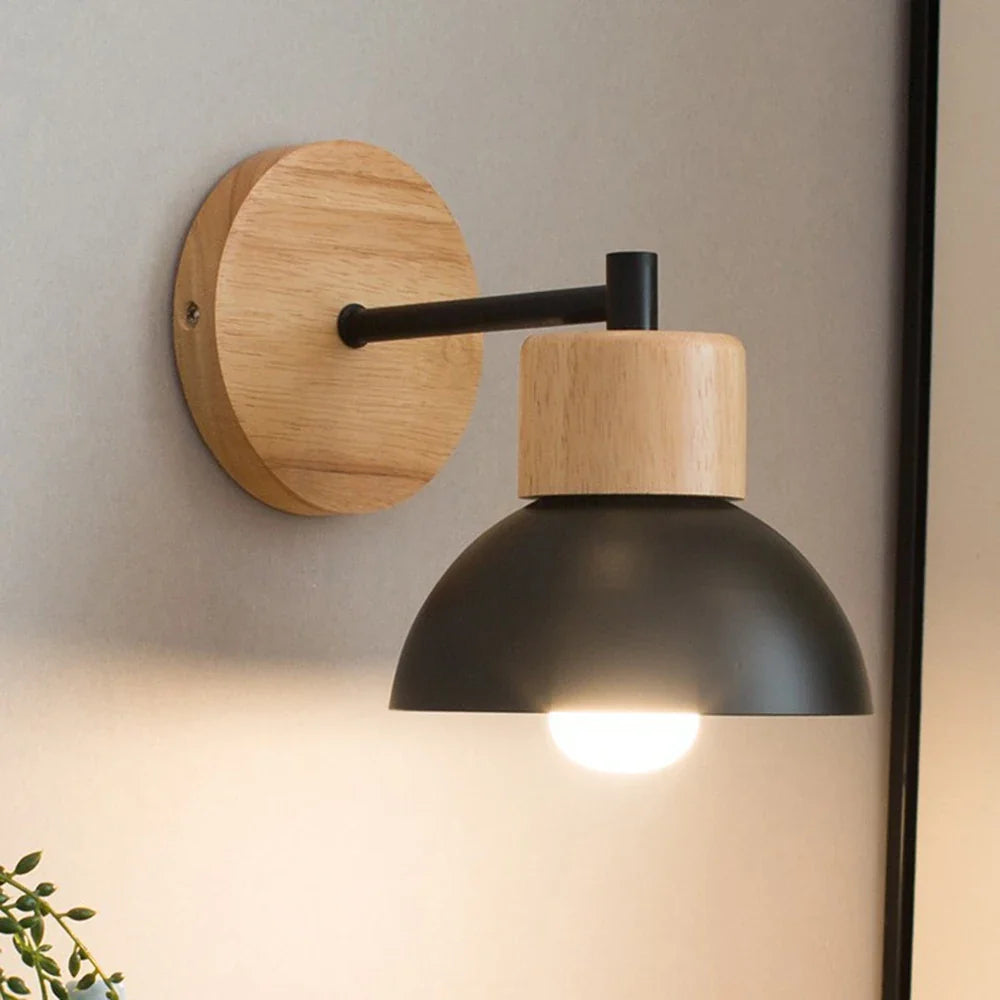 Wood and Metal Nordic Wall Lamp