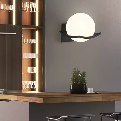 Makar Wall Light | Modern European Glass Globe Sconce