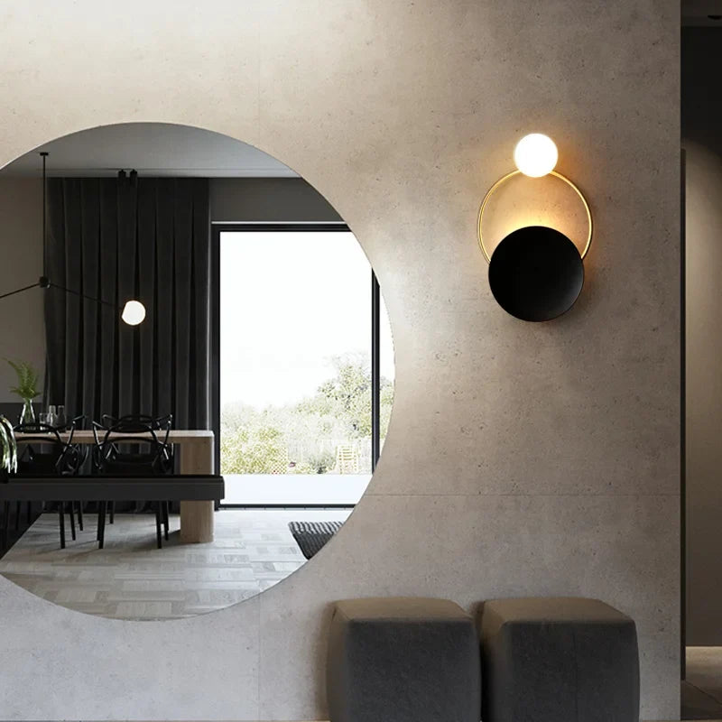 Designer Frosted Glass Sphere Wall Lamp