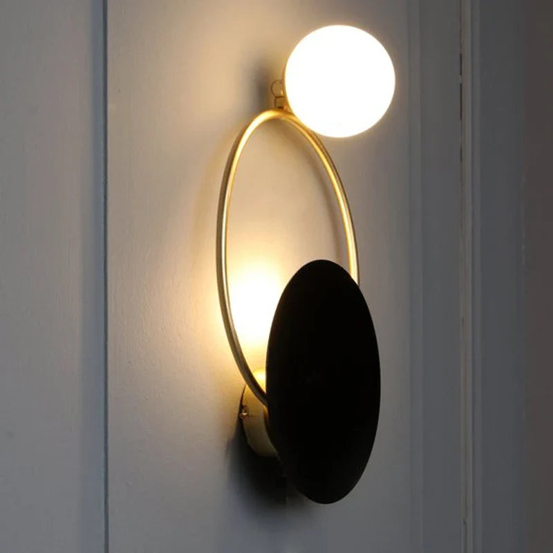 Designer Frosted Glass Sphere Wall Lamp